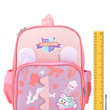 Aqua Print Double Pocket Backpack - Pink