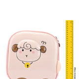 Sheep Design 3D Hard Case Backpack - Beige & Pink
