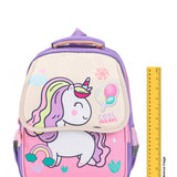Unicorn& Balloons Print Backpack - Purple