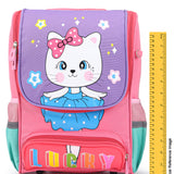 Kitten Print Front Open Backpack - Pink
