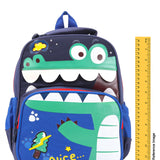 Crocodile Design Backpack - Blue