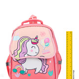 Unicorn & Balloons Print Backpack - Peach