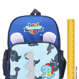 Dinosaur Pint Double Pocket Backpack - Blue