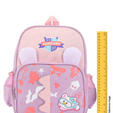 Aqua Print Double Pocket Backpack - Purple