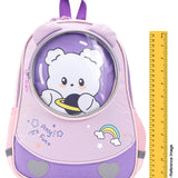 Teddy Design Front Pocket Backpack - Purple