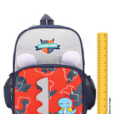 Dinosaur Pint Double Pocket Backpack - Red