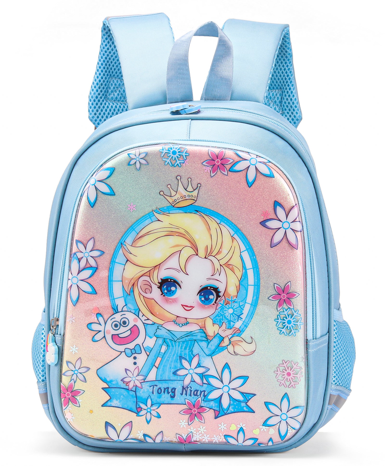 Doll Print Hard Case Backpack - Blue