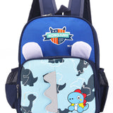 Dinosaur Pint Double Pocket Backpack - Blue