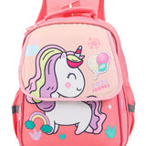 Unicorn & Balloons Print Backpack - Peach