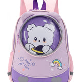 Teddy Design Front Pocket Backpack - Purple