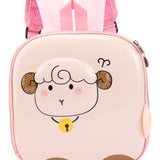 Sheep Design 3D Hard Case Backpack - Beige & Pink