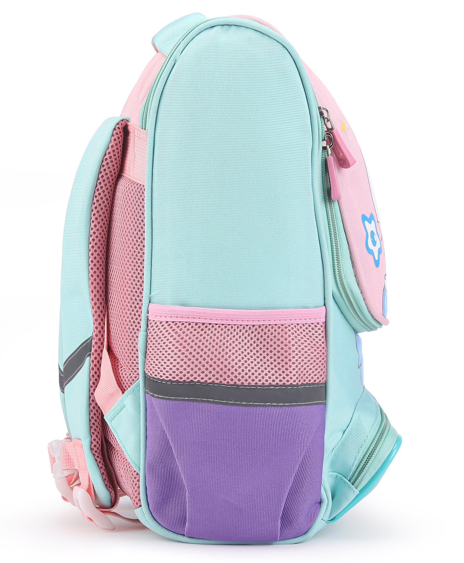 Kitten Print Front Open Backpack - Sea Green