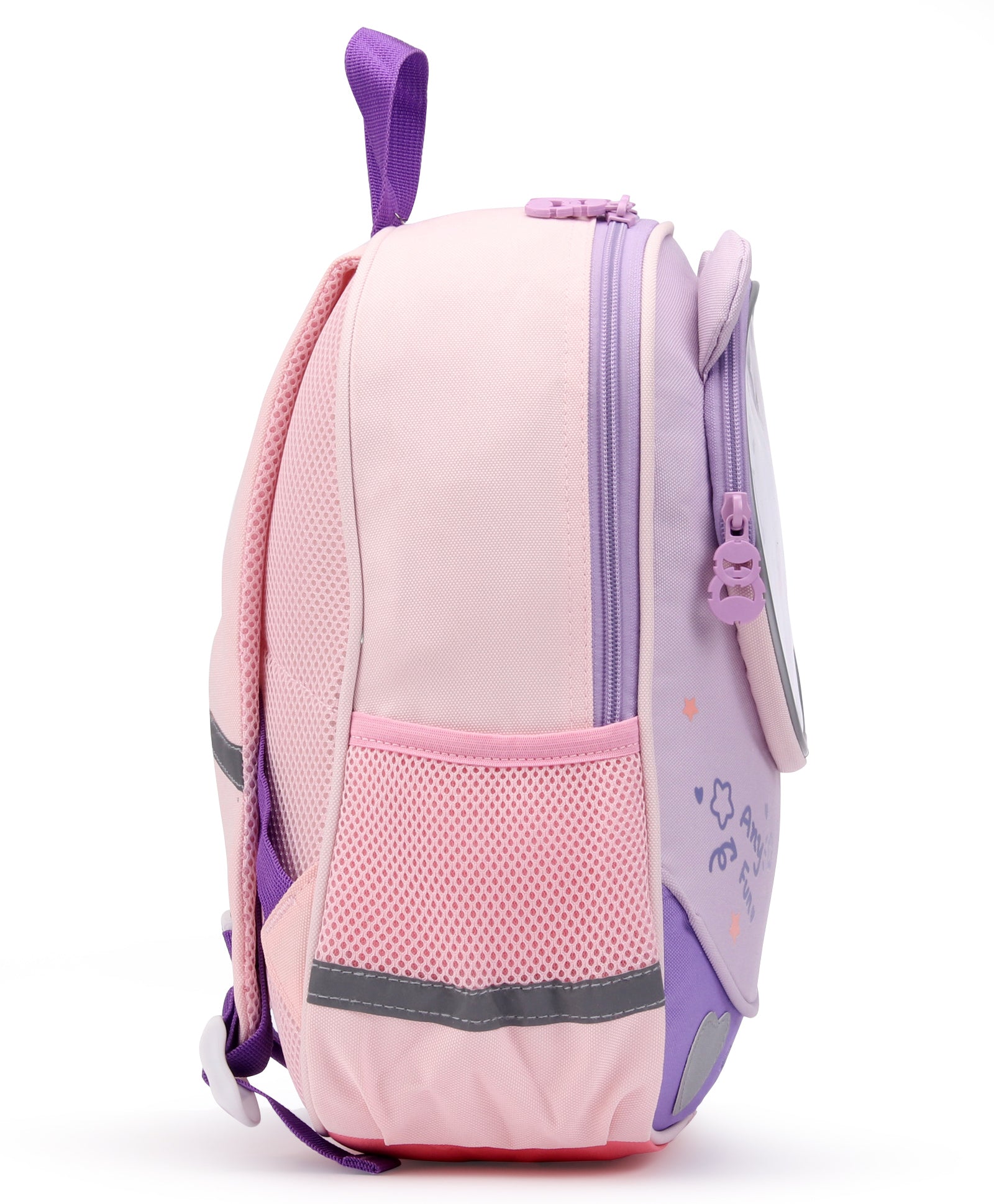 Teddy Design Front Pocket Backpack - Purple