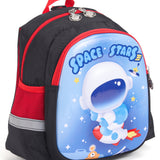 Astronaut Print Hard Case Backpack - Black & Red