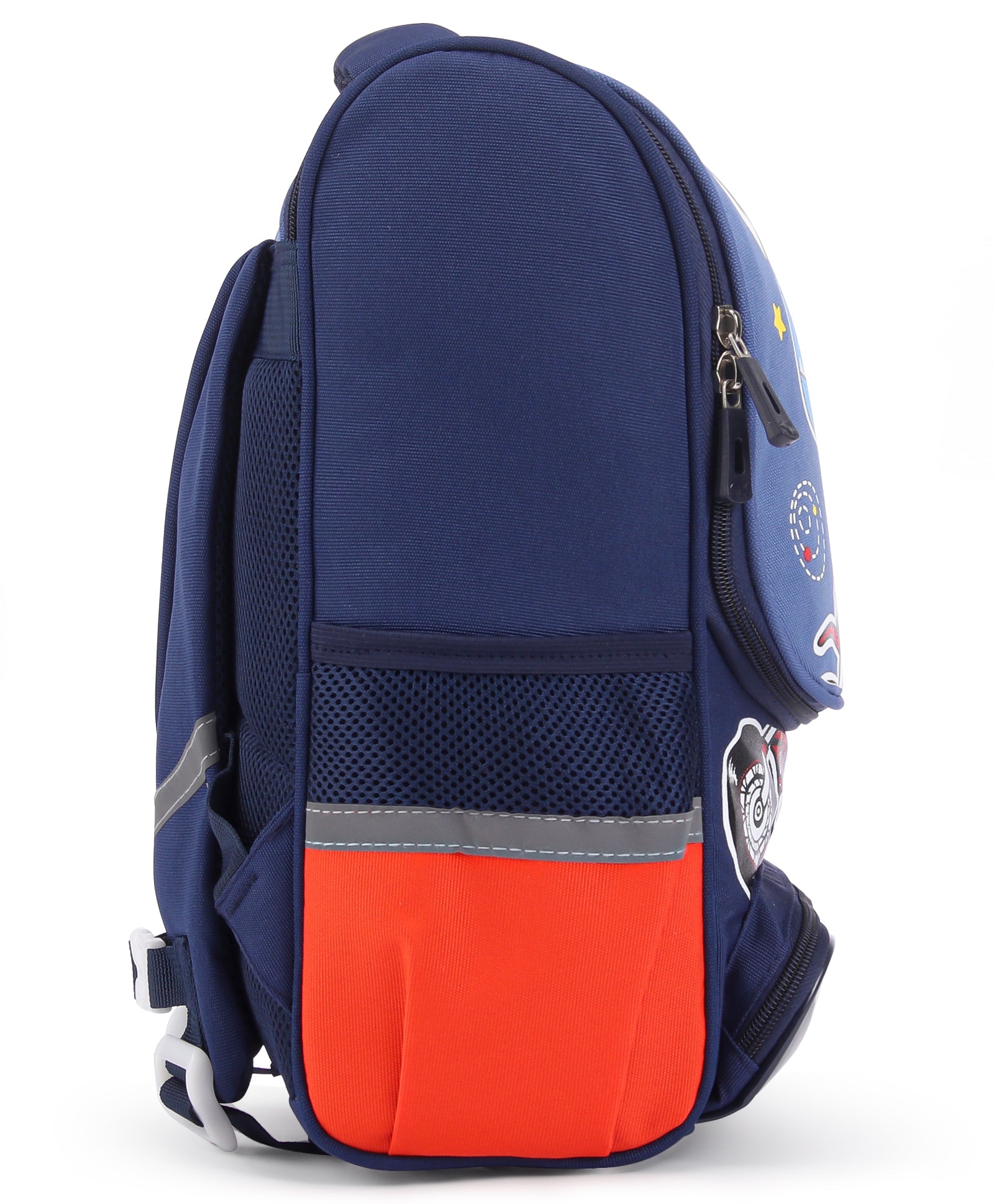 Dinosaur Print Front Open Backpack - Navy