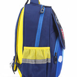 Dino Print Backpack - Navy & Yellow