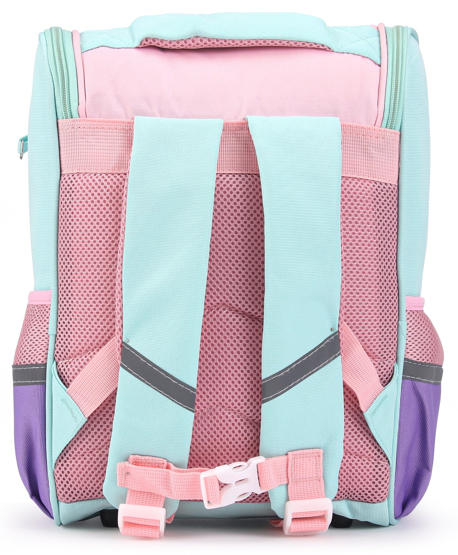 Kitten Print Front Open Backpack - Sea Green