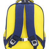 Dino Print Backpack - Navy & Yellow
