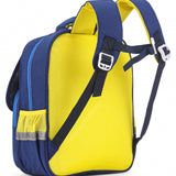Dino Print Backpack - Navy & Yellow