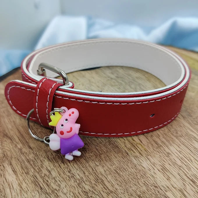 SOLID COLOR CHARM APPLIQUE WAIST BELT