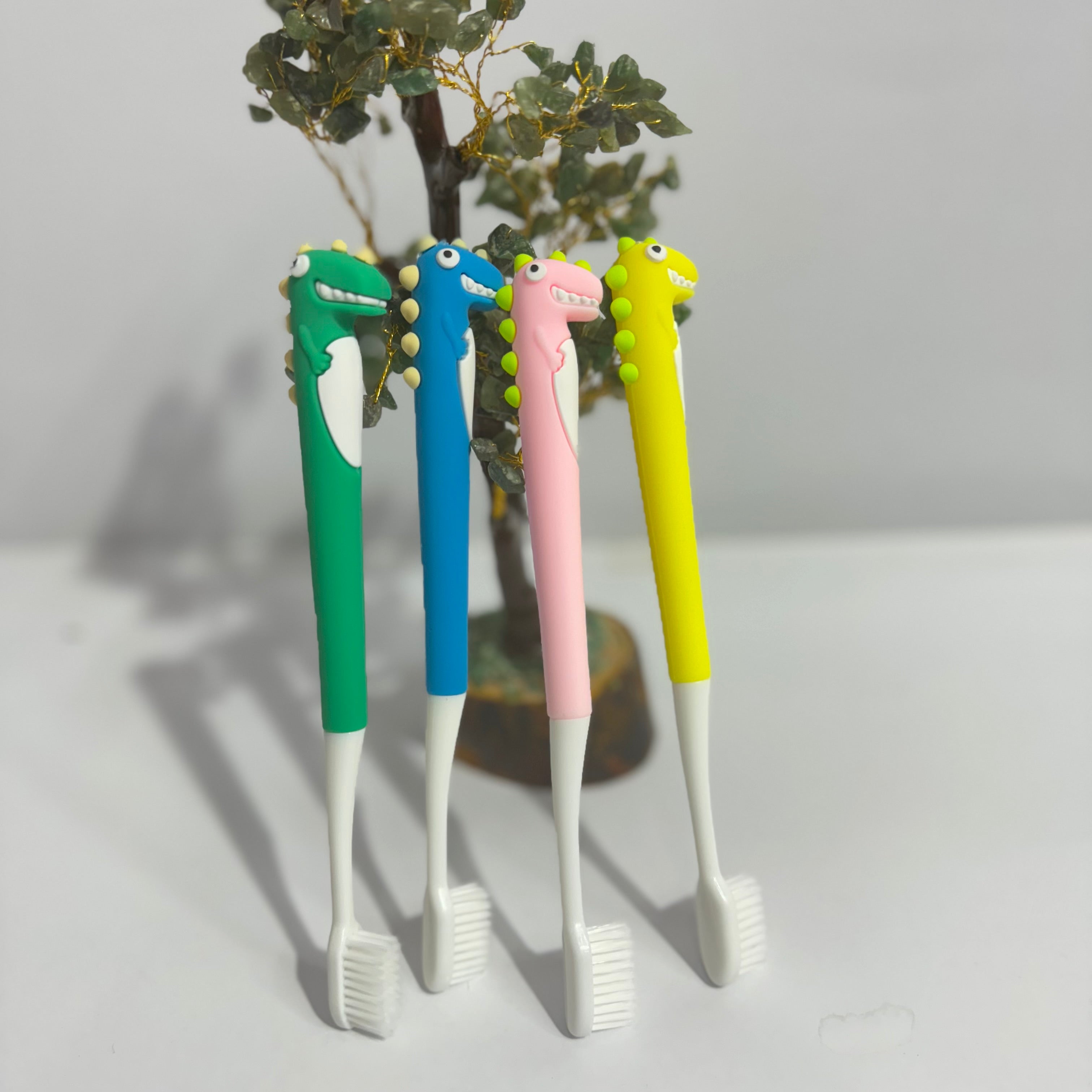 DINO TOOTH BRUSH - YELLOW