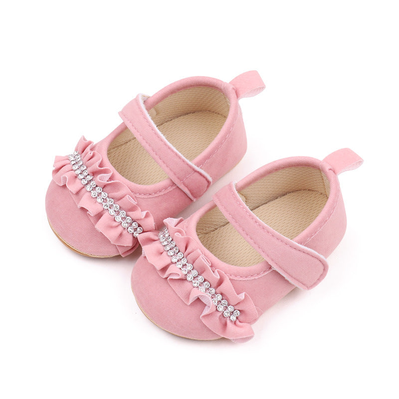 ASHLEY STONE APPLIQUE BOOTIES - PINK
