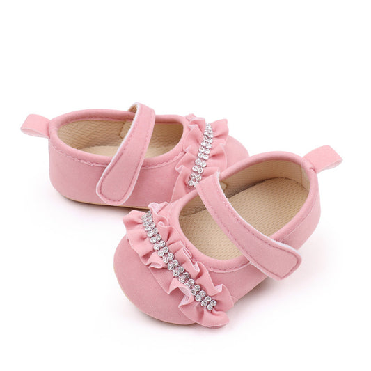 ASHLEY STONE APPLIQUE BOOTIES - PINK