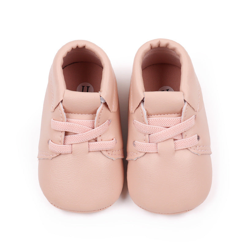 SOLID LACE DESIGN ARTIFICIAL LEATHER BOOTIES - PINK