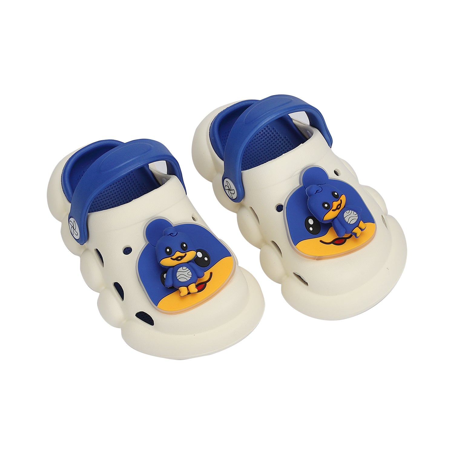 Duck Applique Back Strap Closure Clogs - Blue