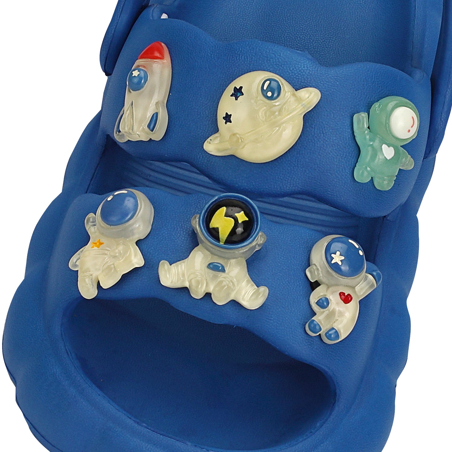 Astro Theme Applique Sandal Style Clogs - Blue