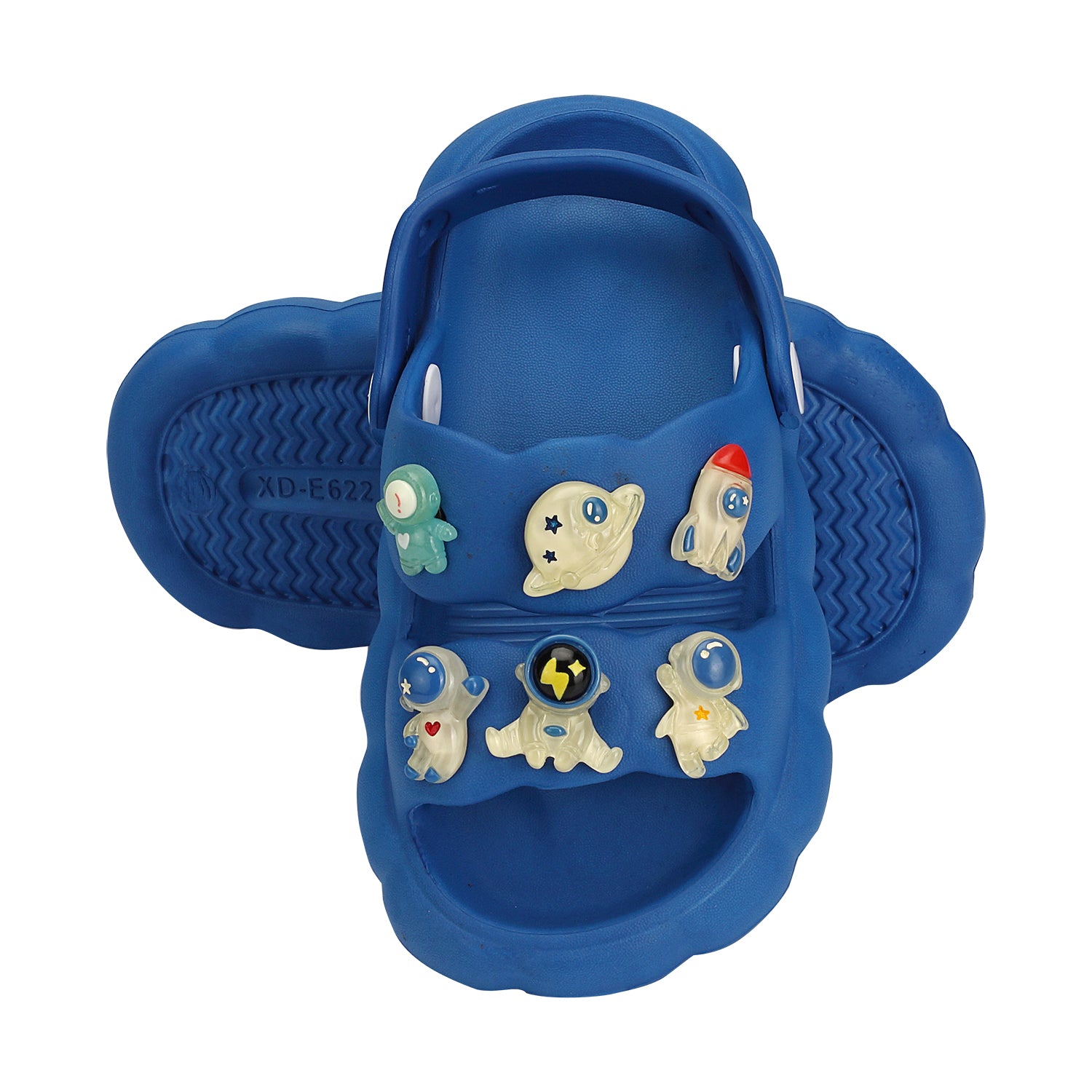 Astro Theme Applique Sandal Style Clogs - Blue