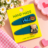 HELLO KOREAN SET OF 2 HAIR CLIPS