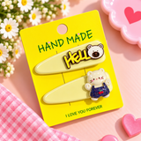 HELLO KOREAN SET OF 2 HAIR CLIPS