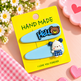 HELLO KOREAN SET OF 2 HAIR CLIPS