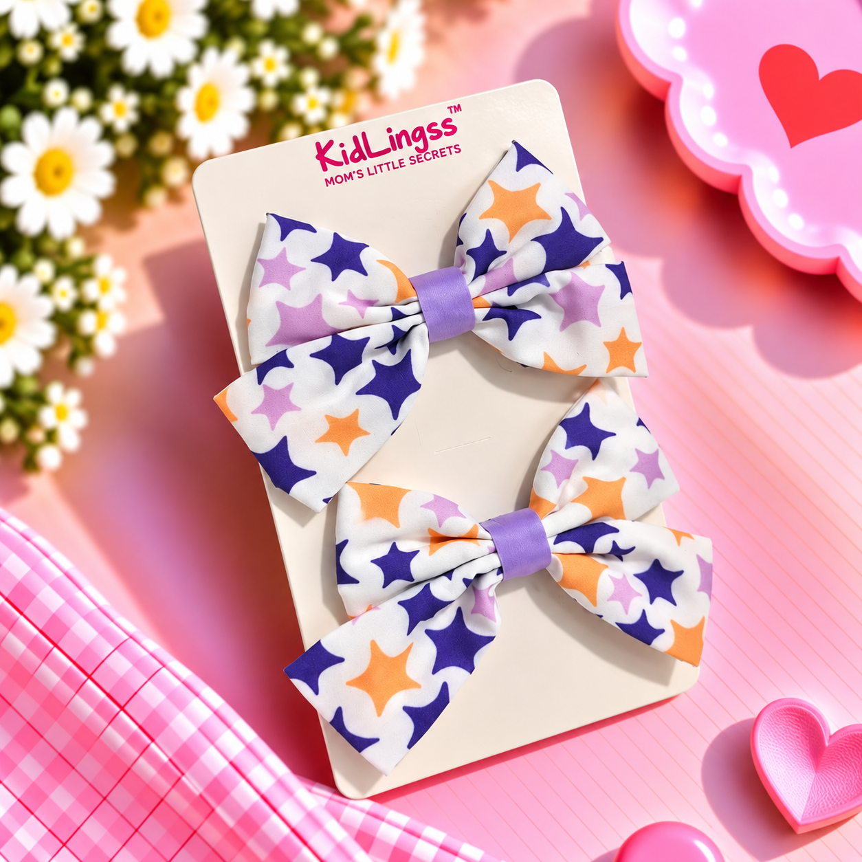 ALL STARS KOREAN SET OF 2 HAIR CLIPS