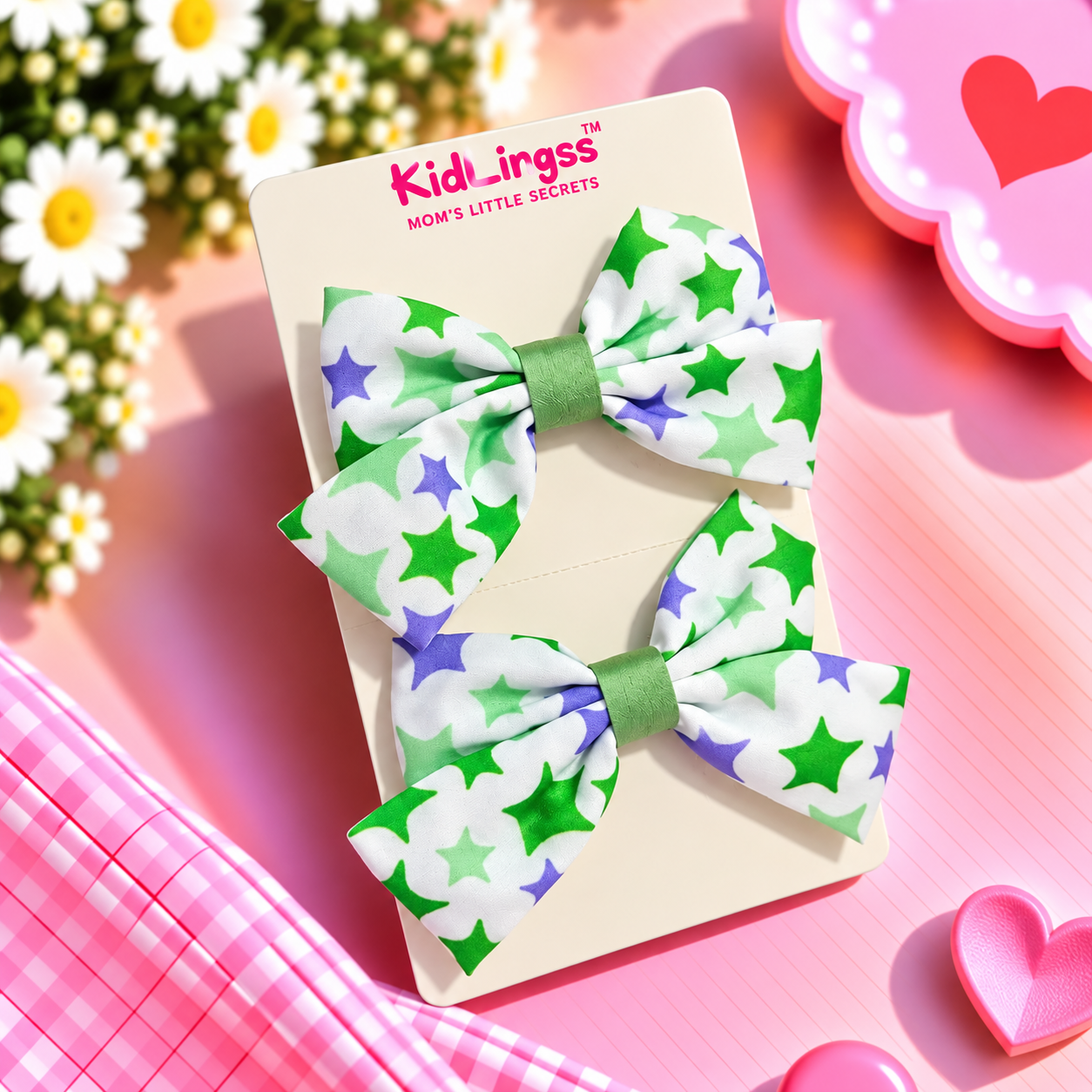 ALL STARS KOREAN SET OF 2 HAIR CLIPS