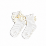 PACK OF 2 PEARL BOW & BUNNY ANKLE LENGTH SOCKS - MULTICOLOR