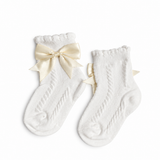 PACK OF 3 BOW & FRILL DETAILED ANKLE LENGTH SOCKS - WHITE