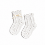PACK OF 3 BOW & FRILL DETAILED ANKLE LENGTH SOCKS - WHITE
