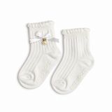 PACK OF 3 BOW & LACE DETAILED ANKLE LENGTH SOCKS - WHITE