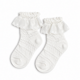 PACK OF 3 BOW & LACE DETAILED ANKLE LENGTH SOCKS - WHITE