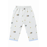 LION PRINTED DOUBLE LAYER MUSLIN NIGHTSUITS WITH LINING - LIGHT GREY