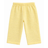 TEXTURED DOUBLE LAYER MUSLIN NIGHTSUIT - YELLOW