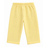 TEXTURED DOUBLE LAYER MUSLIN NIGHTSUIT - YELLOW
