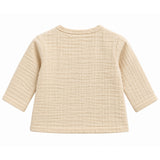TEXTURED DOUBLE LAYER MUSLIN NIGHTSUIT - BEIGE