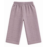 TEXTURED DOUBLE LAYER MUSLIN NIGHTSUIT - MAUVE