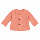 TEXTURED DOUBLE LAYER MUSLIN NIGHTSUIT - PEACH