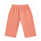 TEXTURED DOUBLE LAYER MUSLIN NIGHTSUIT - PEACH