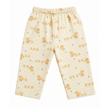 DUCK PRINT DOUBLE LAYER MUSLIN NIGHTSUITS WITH LINING - LIGHT YELLOW