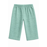 TEXTURED DOUBLE LAYER MUSLIN NIGHTSUIT - SEA GREEN